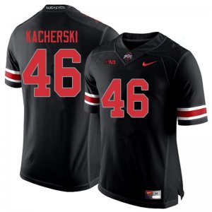 NCAA Ohio State Buckeyes Men's #46 Cade Kacherski Blackout Nike Football College Jersey IWK8245XV